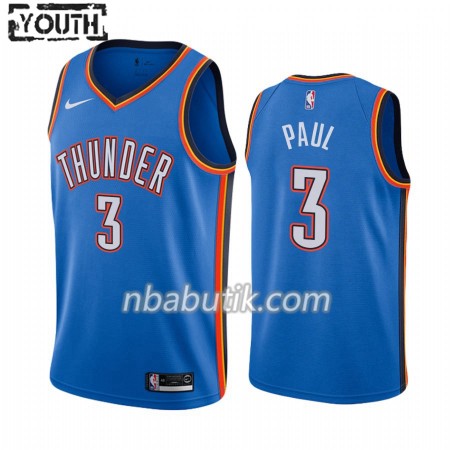 NBA Børn Trøje Oklahoma City Thunder Chris Paul 3 Nike 2019-20 Icon Edition Swingman